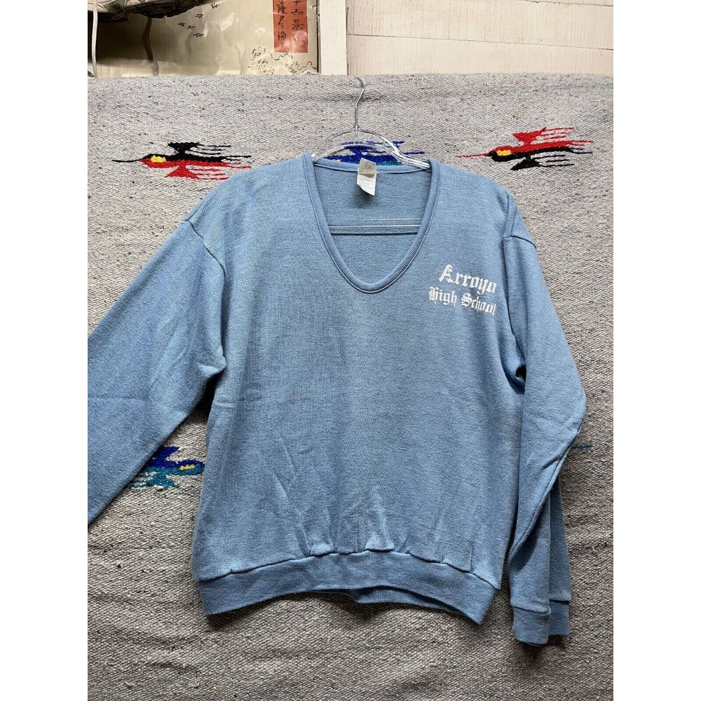 Vintage 60s 70s Arroyo High school V neck sweater Large